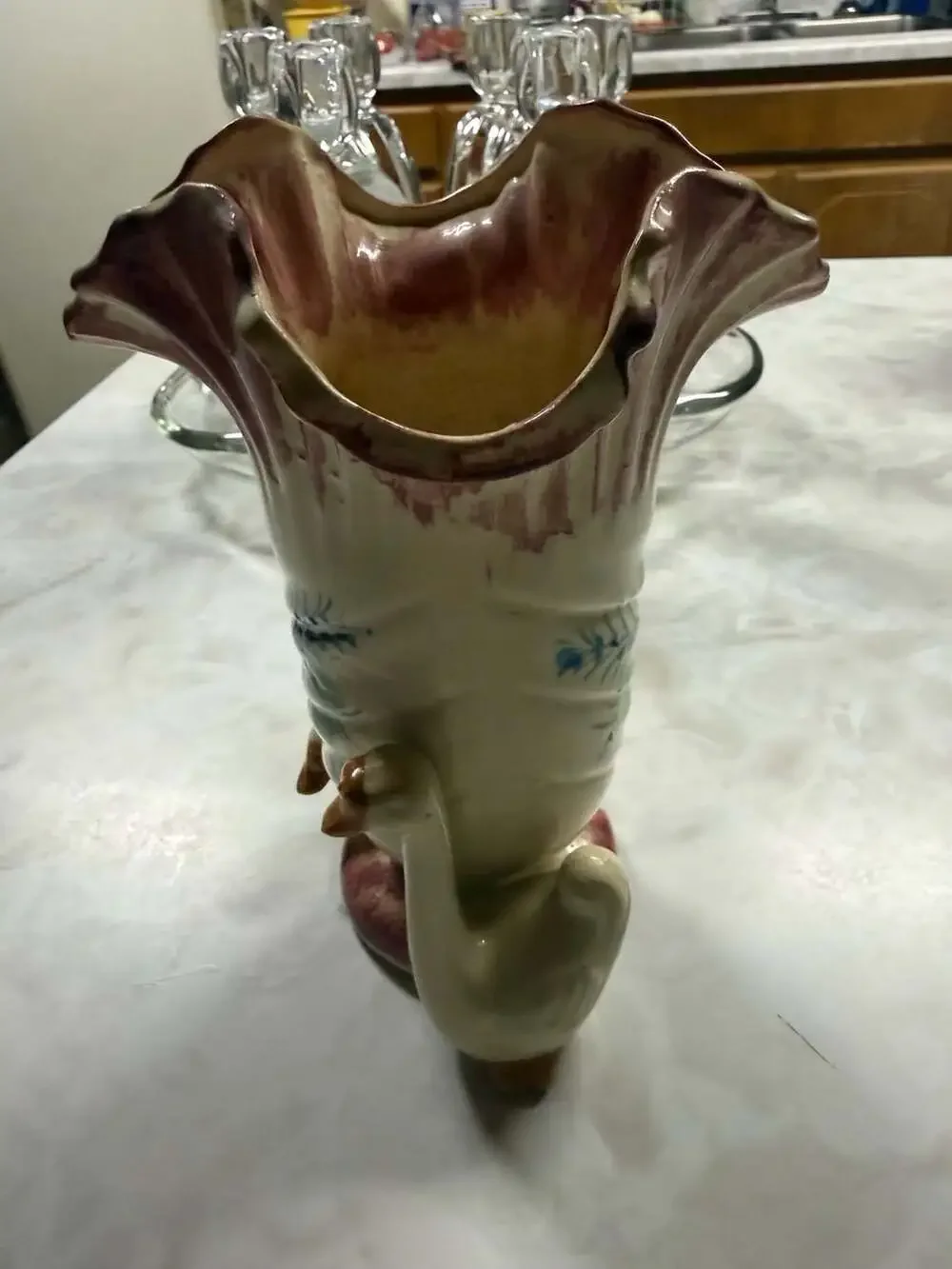 Vintage Hand-Painted Ceramic Duck Vase Made in Japan